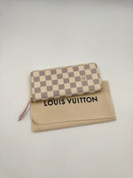 LOUIS VUITTON Damier Azur Clemence Wallet ( Excellent )