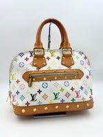 LOUIS VUITTON White Multicolor Monogram Murakami Alma (Good)