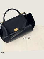 CELINE Trapeze Medium Handbag Black Leather