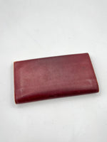 Red gold trim long wallet