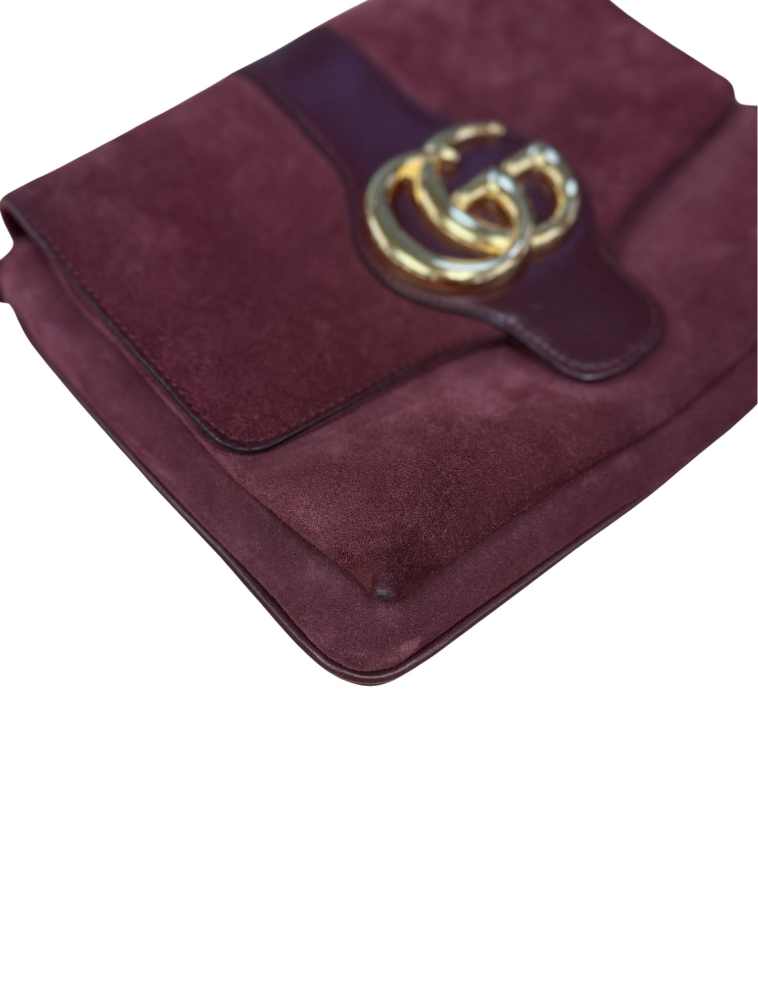GUCCI Medium Suede Arli Crossbody Handbag ( Good )