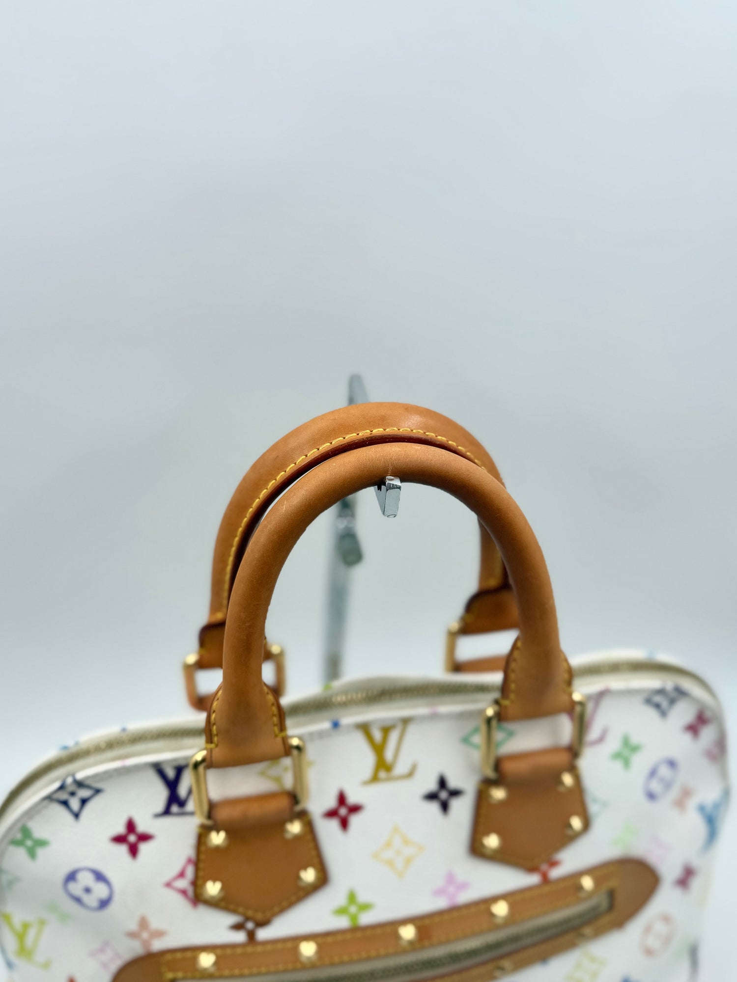 LOUIS VUITTON White Multicolor Monogram Murakami Alma   (Good)