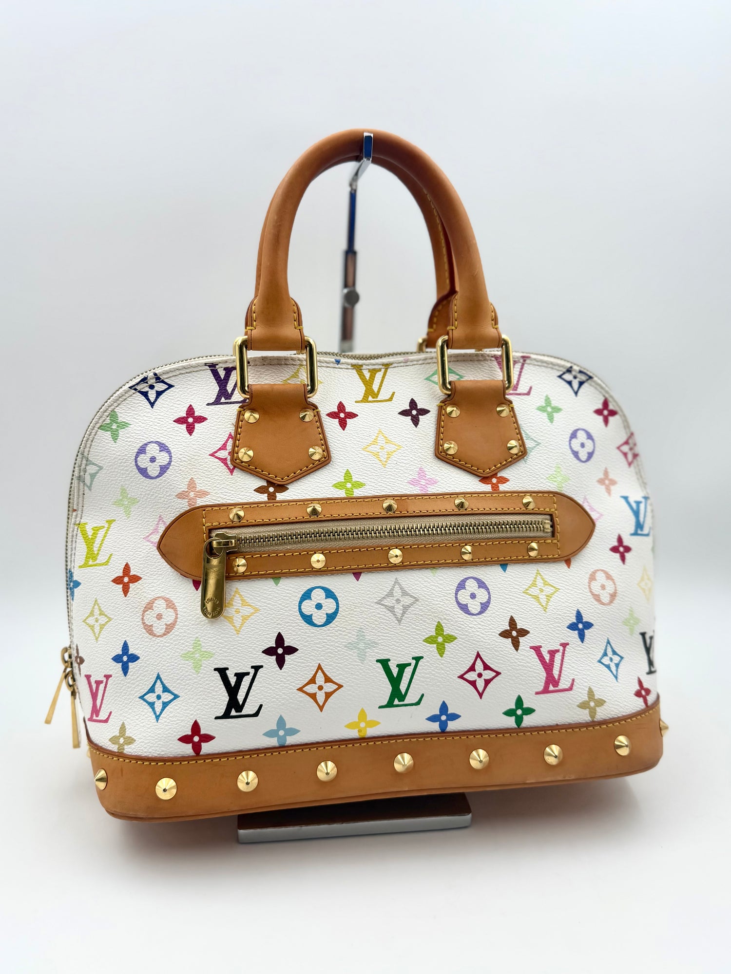 LOUIS VUITTON White Multicolor Monogram Murakami Alma   (Good)