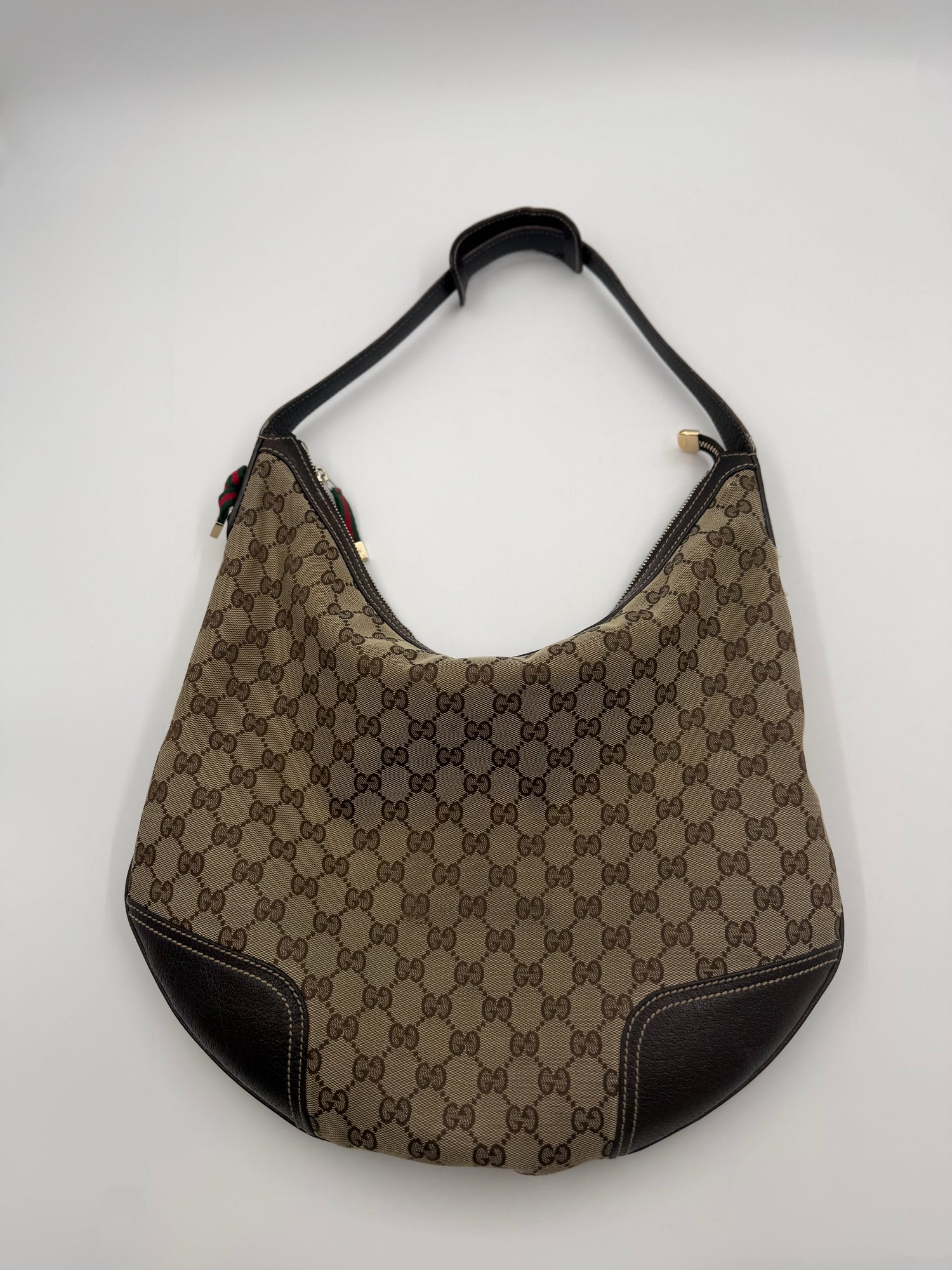 GUCCI GG Canvas Princy Hobo Handbag  ( Fair )