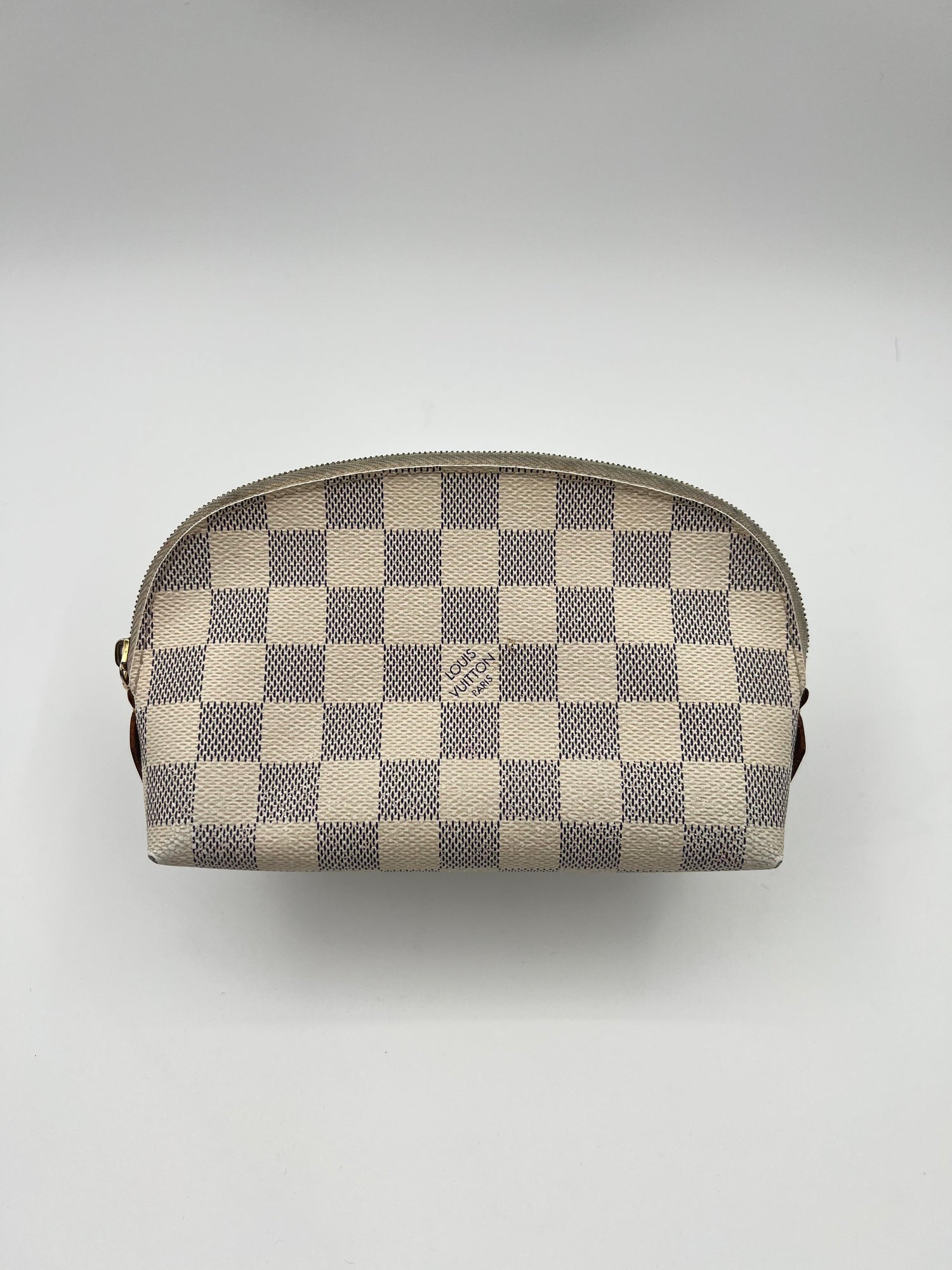 DAMIER AZUR COSMETIC POUCH AS IS