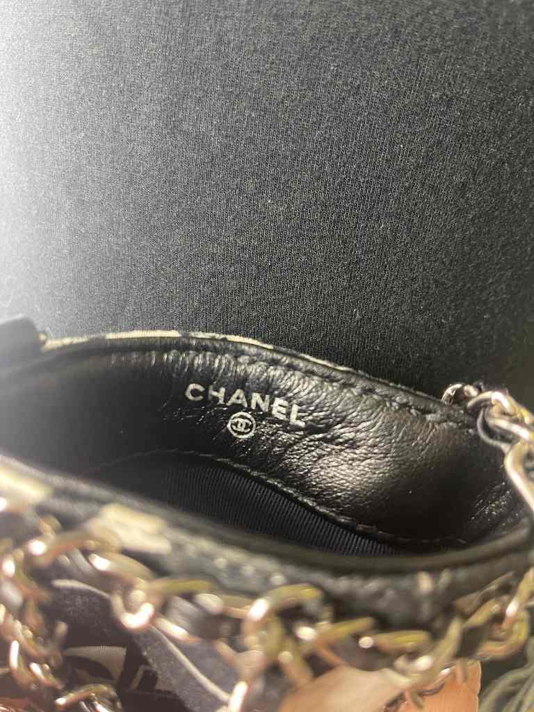 Chanel chain cage crossbody phone bag